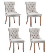 Aaden Fabric Recliner Chair Set of 4 – Beige
