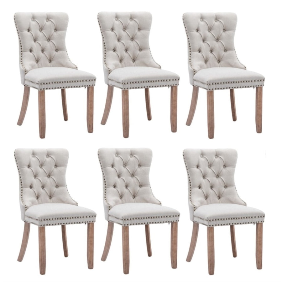 Aaden Fabric Recliner Chair Set of 6 – Beige