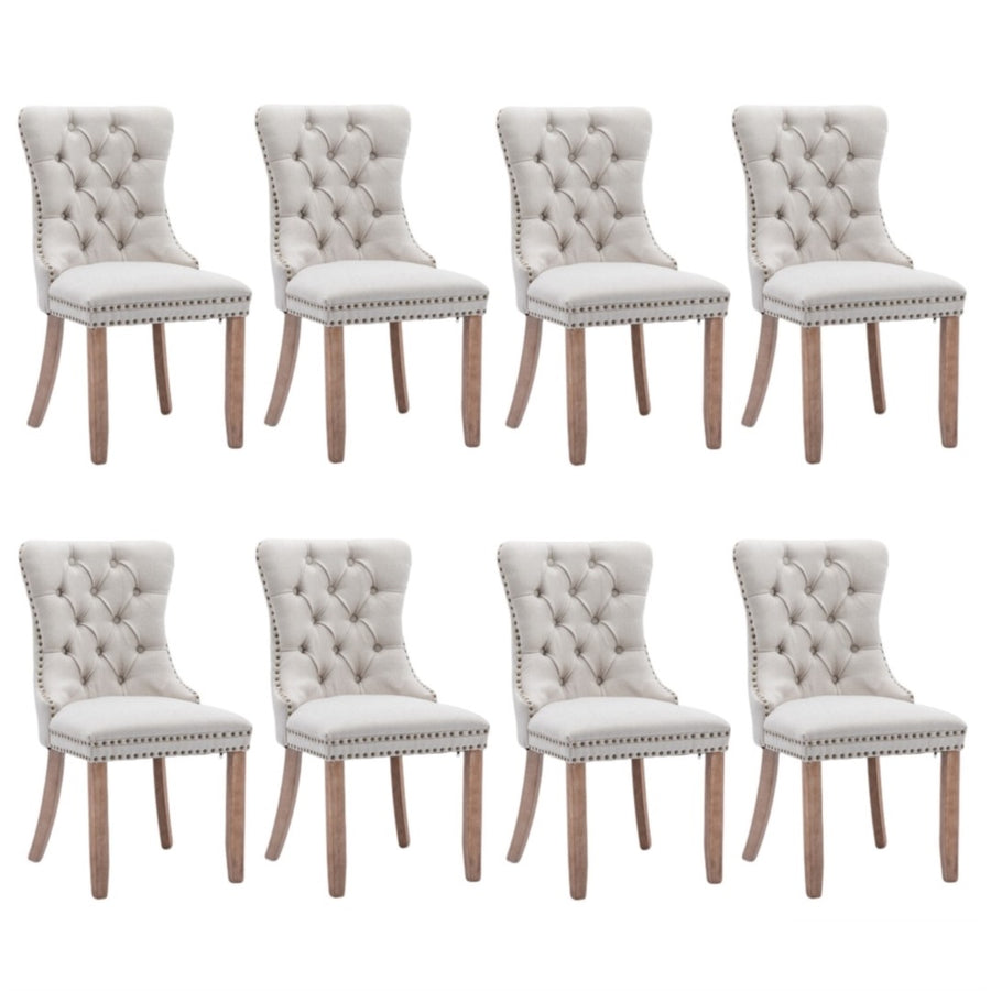 Aaden Fabric Recliner Chair Set of 8 – Beige