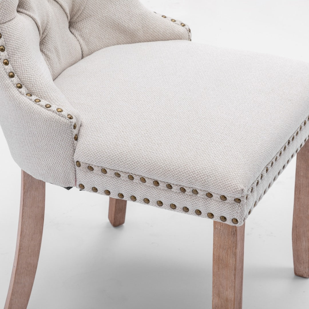 Aaden Fabric Recliner Chair Set of 8 – Beige