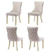 Sutton Velvet Dining Chair Set of 4 – Beige