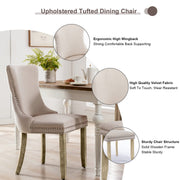 Sutton Velvet Dining Chair Set of 4 – Beige