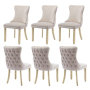 Sutton Velvet Dining Chair Set of 6 – Beige