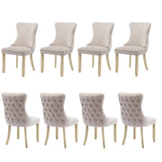 Sutton Velvet Dining Chair Set of 8 – Beige