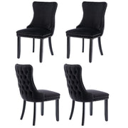 Tivoli Velvet Dining Chair Set of 4 – Black