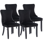 Tivoli Velvet Dining Chair Set of 4 – Black