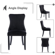 Tivoli Velvet Dining Chair Set of 4 – Black
