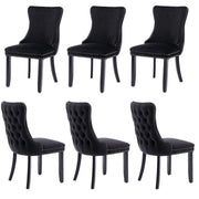 Tivoli Velvet Dining Chair Set of 6 – Black