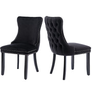 Tivoli Velvet Dining Chair Set of 6 – Black