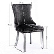 Tivoli Velvet Dining Chair Set of 6 – Black
