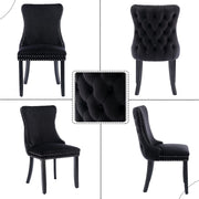 Tivoli Velvet Dining Chair Set of 6 – Black