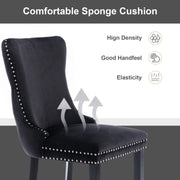 Tivoli Velvet Dining Chair Set of 6 – Black