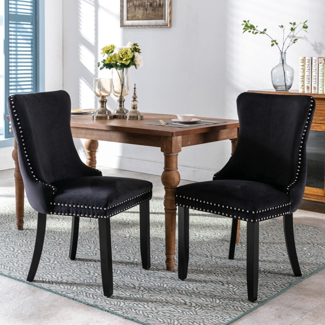 Tivoli Velvet Dining Chair Set of 6 – Black