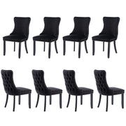 Tivoli Velvet Dining Chair Set of 8 – Black