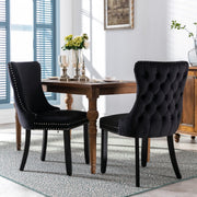 Tivoli Velvet Dining Chair Set of 8 – Black