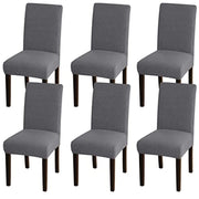 Monroe Fabric Dining Chair Cover Set – Silver