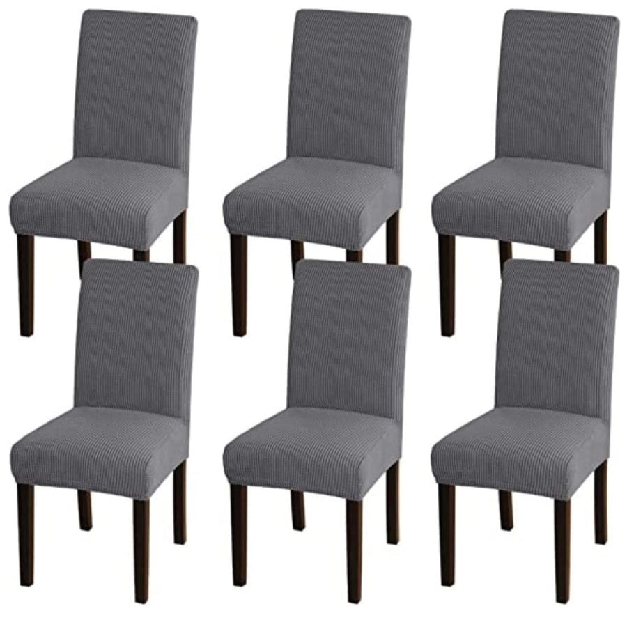 Monroe Fabric Dining Chair Cover Set – Silver