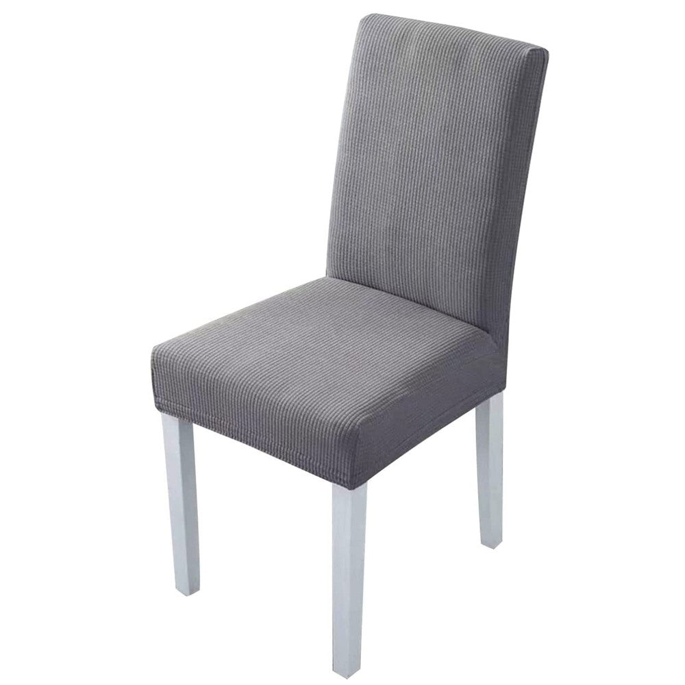 Monroe Fabric Dining Chair Cover Set – Silver