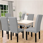 Monroe Fabric Dining Chair Cover Set – Silver