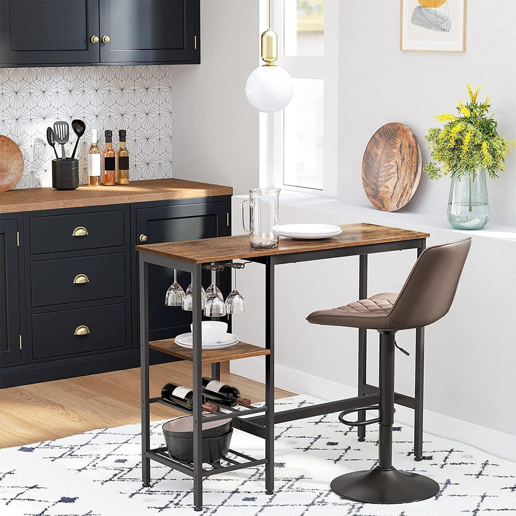 Jenson Metal Bar Table – Brown