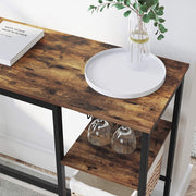 Jenson Metal Bar Table – Brown