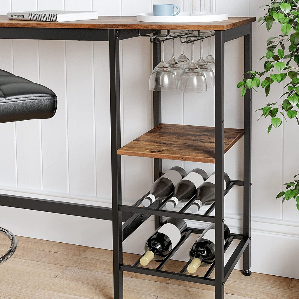 Jenson Metal Bar Table – Brown