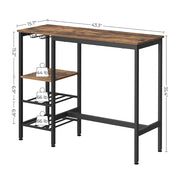 Jenson Metal Bar Table – Brown