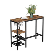 Jenson Metal Bar Table – Brown