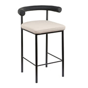 Sarantino PU Leather Bar Stool – Black