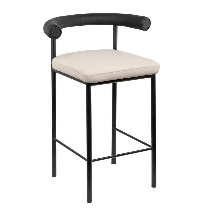 Sarantino PU Leather Bar Stool – Black
