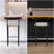 Sarantino PU Leather Bar Stool – Black