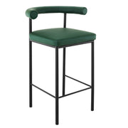 Sarantino PU Leather Bar Stool – Green