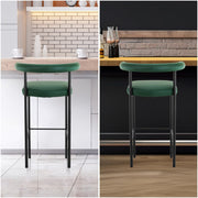 Sarantino PU Leather Bar Stool – Green