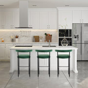 Sarantino PU Leather Bar Stool – Green