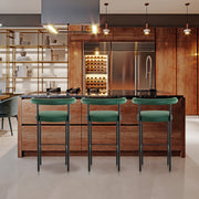 Sarantino PU Leather Bar Stool – Green