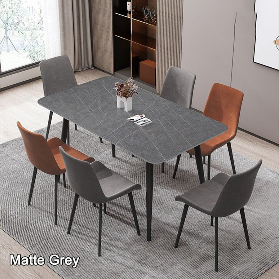 Prescott Metal Dining Table – Grey