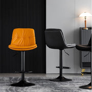 Claremont PU Leather Gas-Lift Swivel Bar Stool – Grey