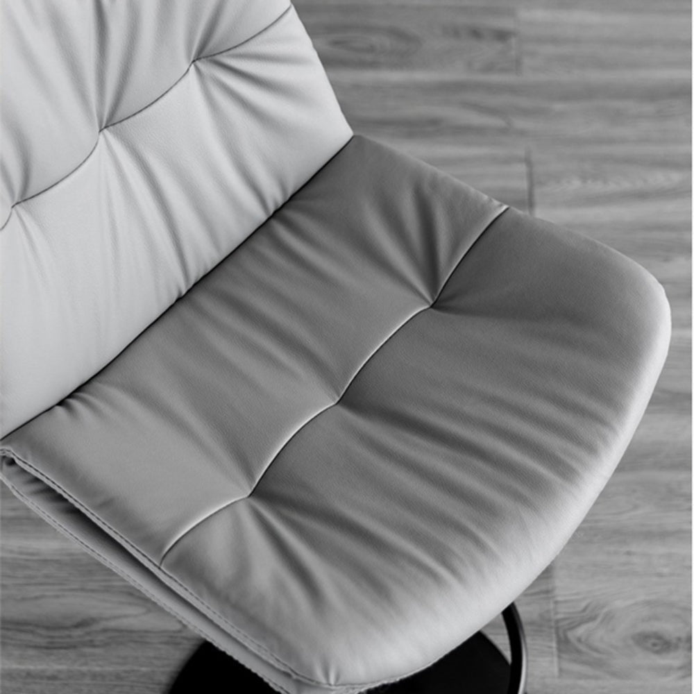 Claremont PU Leather Gas-Lift Swivel Bar Stool – Grey