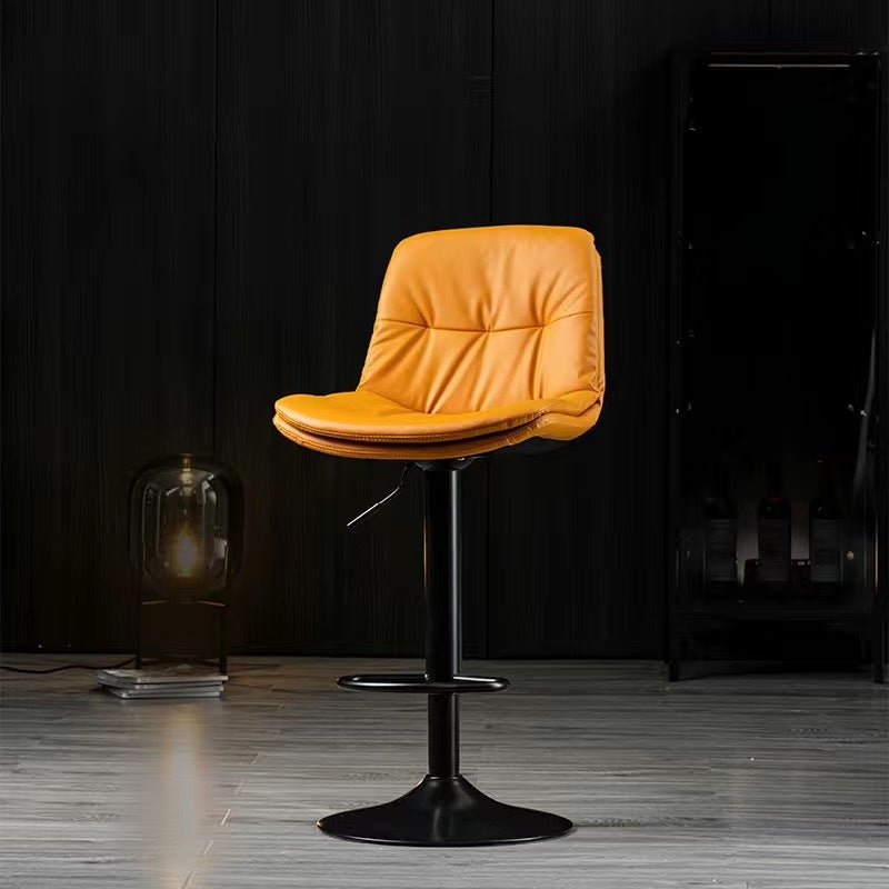 Claremont PU Leather Gas-Lift Swivel Bar Stool – Grey