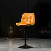 Claremont PU Leather Gas-Lift Swivel Bar Stool – Grey