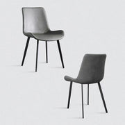 Minimal PU Leather Dining Chair – Grey