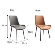 Minimal PU Leather Dining Chair – Grey