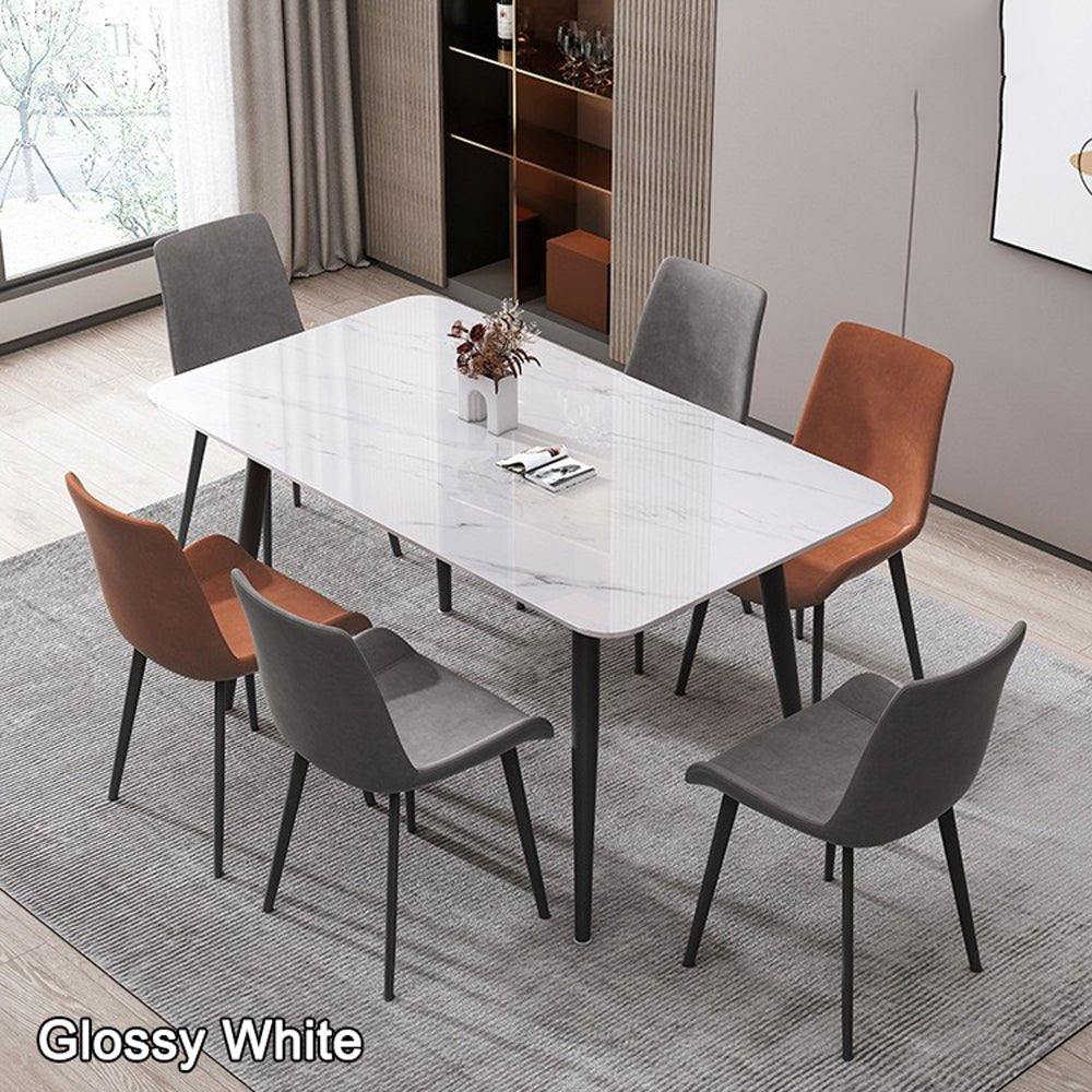 Minimal PU Leather Dining Chair – Grey