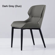 Dark PU Leather Dining Chair – Dark Grey