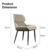 Dark PU Leather Dining Chair – Dark Grey