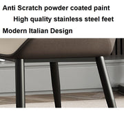 Dark PU Leather Dining Chair – Orange