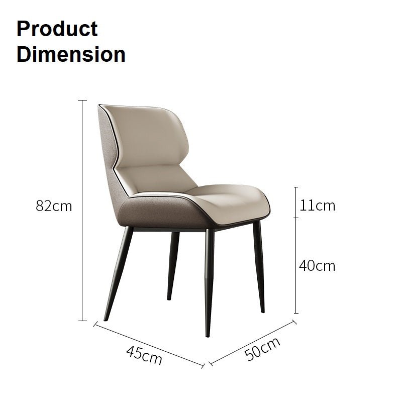 Light PU Leather Dining Chair – Light Grey