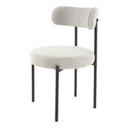 Kairo Bouclé Dining Chair – White