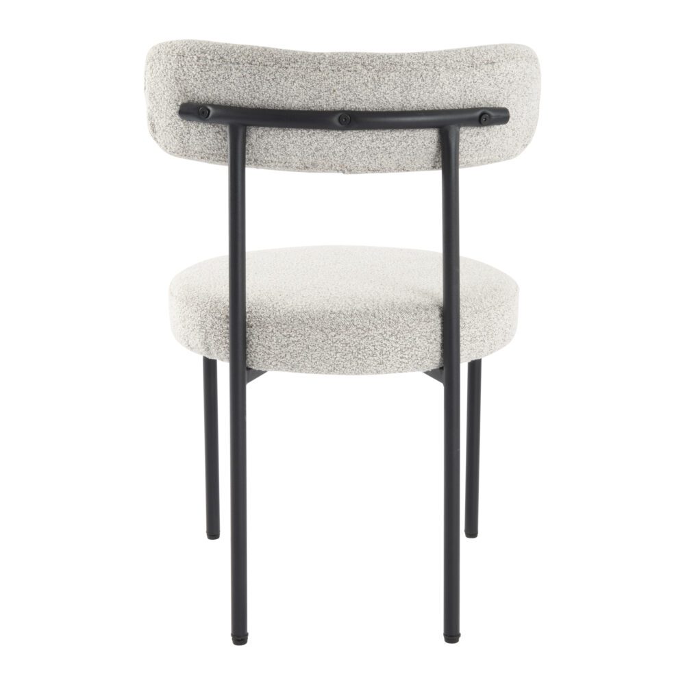 Kairo Bouclé Dining Chair – White