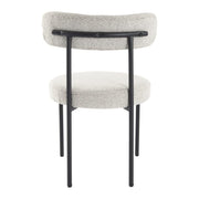 Kairo Bouclé Dining Chair – White